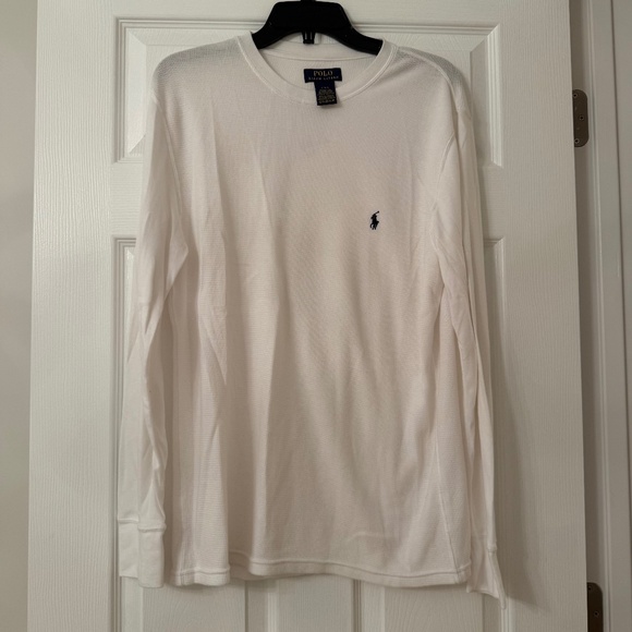 Polo Ralph Lauren White Crewneck Thermal Sweater - Picture 1 of 4